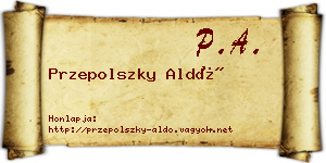 Przepolszky Aldó névjegykártya